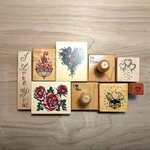 9 Day Related Rubber Stamps For Crafts/ Stationary